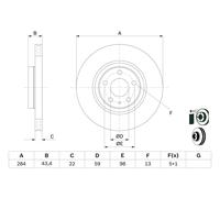 Disco freno Assale anteriore per ALFA ROMEO FIAT LANCIA OPEL VAUXHALL 147 156 16