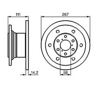 Disco freno Assale anteriore per ALFA ROMEO IVECO AR 8 DAILY