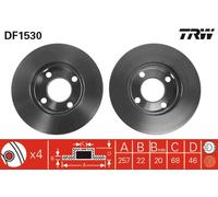 Disco freno Assale anteriore per AUDI 100 80 90 QUATTRO