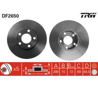 Disco freno Assale anteriore per AUDI 100 A4 A6