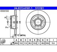 Disco freno Assale anteriore per AUDI A4