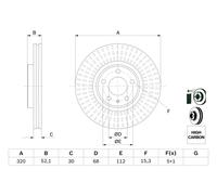 Disco freno Assale anteriore per AUDI A4 A4 Allroad A5 A6 A7 Q5