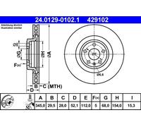 Disco freno Assale anteriore per AUDI A4 A5 Q5