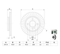 Disco freno Assale anteriore per AUDI FORD FORD AUSTRALIA A4 FIESTA
