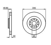 Disco freno Assale anteriore per AUDI SEAT SKODA VW A3 EOS GOLF LEON PASSAT PASS