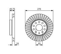 Disco freno Assale anteriore per AUDI SEAT SKODA VW VW (SVW) A3 GOLF GOLF SPORTS