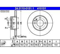 Disco freno Assale anteriore per AUDI SEAT VW 80 CORDOBA CORDOBA VARIO DERBY GOL