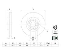 Disco freno Assale anteriore per AUDI VW A6 A8 PHAETON