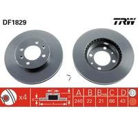 Disco freno Assale anteriore per AUSTIN MG RELIANT ROVER 100 100 / METRO MAESTRO