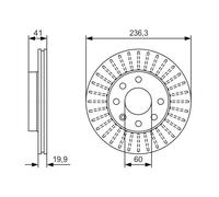 Disco freno Assale anteriore per BEDFORD CHEVROLET DAEWOO OPEL TRIUMPH VAUXHALL