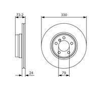 Disco freno Assale anteriore per BMW 2 3 4