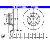 Disco freno Assale anteriore per BMW 3 Z3