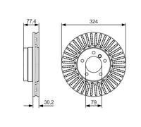 Disco freno Assale anteriore per BMW BMW (BRILLIANCE) 5 5 SERIES 6