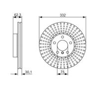 Disco freno Assale anteriore per BMW X5 X6