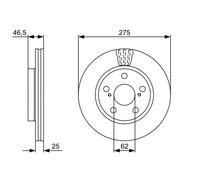 Disco freno Assale anteriore per BYD TOYOTA AURIS NOAH/VOXY PRIUS PLUS RAV 4 SUR