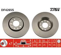 Disco freno Assale anteriore per CADILLAC CHEVROLET OPEL SAAB VAUXHALL 9-3 9-3X