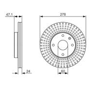 Disco freno Assale anteriore per CHEVROLET DAEWOO EPICA TOSCA