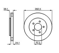 Disco freno Assale anteriore per CHRYSLER DODGE CARAVAN GRAND CARAVAN RAM VAN VO