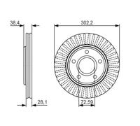 Disco freno Assale anteriore per CHRYSLER DODGE VW GRAND CARAVAN GRAND VOYAGER J