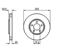 Disco freno Assale anteriore per CHRYSLER RAM VAN VOYAGER VOYAGER / GRAND VOYAGE