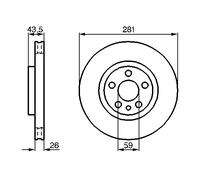 Disco freno Assale anteriore per CITROËN FIAT LANCIA PEUGEOT 806 EVASION EXPERT
