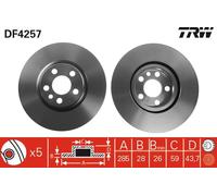 Disco freno Assale anteriore per CITROËN FIAT LANCIA PEUGEOT 807 C8 EXPERT JUMPY
