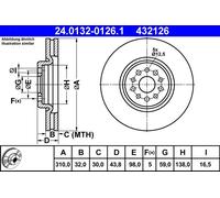 Disco freno Assale anteriore per CITROËN FIAT LANCIA PEUGEOT 807 C8 PHEDRA ULYSS