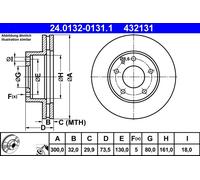 Disco freno Assale anteriore per CITROËN FIAT PEUGEOT BOXER DUCATO JUMPER