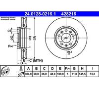 Disco freno Assale anteriore per CITROËN FIAT PEUGEOT TOYOTA 407 407 SW C5 EXPER