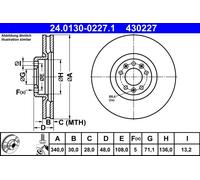 Disco freno Assale anteriore per CITROËN PEUGEOT 407 508 508 SW C5 C6