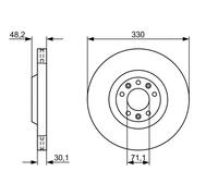 Disco freno Assale anteriore per CITROËN PEUGEOT 407 607 C6