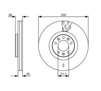 Disco freno Assale anteriore per CITROËN PEUGEOT 407 C5 C6