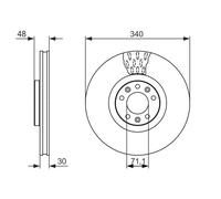 Disco freno Assale anteriore per CITROËN PEUGEOT PEUGEOT (DF-PSA) 407 5008 508 5