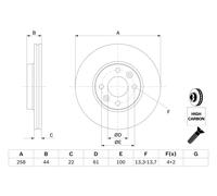 Disco freno Assale anteriore per DACIA LADA MERCEDES-BENZ NISSAN RENAULT CAPTUR