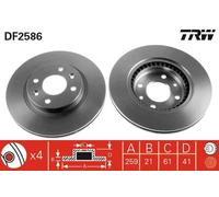 Disco freno Assale anteriore per DACIA LADA NISSAN RENAULT 19 CLIO KANGOO KUBIST