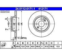 Disco freno Assale anteriore per DACIA RENAULT SMART FORFOUR FORTWO LOGAN LOGAN/