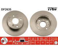 Disco freno Assale anteriore per DAIHATSU FAW (TIANJIN) GEELY GLEAGLE CHARADE CK