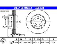 Disco freno Assale anteriore per DAIMLER JAGUAR XJ XJ 40, 81 XJSC