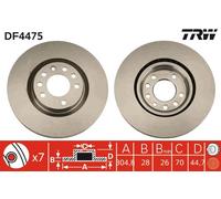 Disco freno Assale anteriore per FIAT CROMA