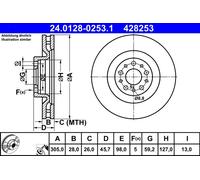 Disco freno Assale anteriore per FIAT OPEL VAUXHALL 500L COMBO DOBLO