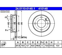 Disco freno Assale anteriore per FORD FIESTA