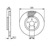 Disco freno Assale anteriore per FORD FORD AUSTRALIA FOCUS KUGA TOURNEO CONNECT