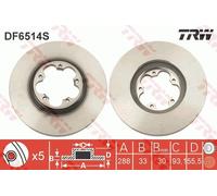 Disco freno Assale anteriore per FORD FORD (JMC) TOURNEO TOURNEO CUSTOM TRANSIT