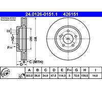 Disco freno Assale anteriore per FORD MAVERICK