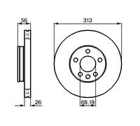 Disco freno Assale anteriore per FORD SEAT VW ALHAMBRA CALIFORNIA GALAXY SHARAN