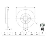 Disco freno Assale anteriore per FORD SEAT VW ALHAMBRA CALIFORNIA GALAXY SHARAN