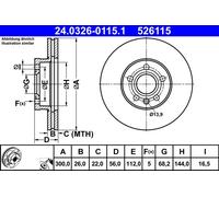 Disco freno Assale anteriore per FORD SEAT VW ALHAMBRA GALAXY SHARAN TRANSPORTER