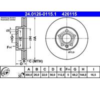 Disco freno Assale anteriore per FORD SEAT VW ALHAMBRA GALAXY SHARAN TRANSPORTER