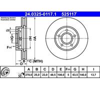 Disco freno Assale anteriore per FORD VOLVO C-MAX C30 C70 FOCUS FOCUS C-MAX S40