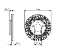 Disco freno Assale anteriore per FORD VOLVO KUGA V40